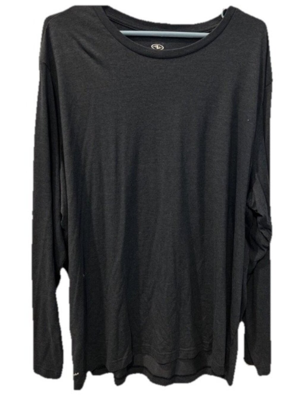 3 Athletic Works Men's 3XL Long Sleeve Tri Blend Tee Black T-Shirts, Bundle Lot